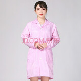 FGHGF静电衣无尘衣连体服大褂静电服无金属静电服防尘工装发岩棉防护衣 粉红色静电大褂（+工帽） XL