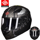FASEED摩托车头盔男女冬季防雾全盔816机车跑车大码安全帽四季通用 灰机械兽/哑黑（配送防雾贴片） M  适合54-57头围