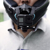 MAXCAM适用于DJI大疆OSMO灵眸ACTION4 3 2运动相机gopro12 11 10 9 8摩托车头盔下巴绑带固定支架底座配件
