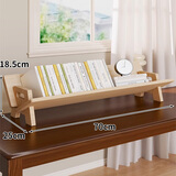 木格格家用实木小书柜学生桌上书本收纳书架桌面整理书立架简易储物架子 原木无漆款70