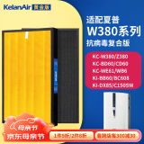 可蓝（KelanAir）适配夏普空气净化器过滤网滤芯/加湿网/升级复合一体 W380/Z380/BB60/WG605复合黄金版