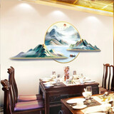 欧仕图（OUSHITU）中国风墙贴画 书房墙面装饰贴纸客厅沙发背景墙贴走廊橱窗玻璃贴 A款：静默山河