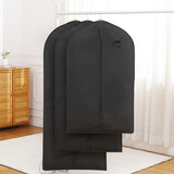 梦纳思 衣服防尘罩10个装 衣服套防尘套透明挂衣袋大衣西服罩收纳防尘袋 经典黑10个小号（60*88cm）