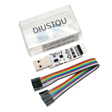 丢石头USB转TTL串口通信模块CH340芯片 usb转uart双向通信模块 CH340G刷机模块 3.3V/5V电平转换 【进阶版】USB接口，带杜邦线 1盒