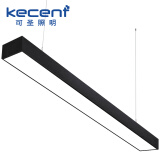 可圣照明（kecent）led长条灯办公室吊灯拼接造型条形长方形灯吊线灯具  可拼接【1500*70】50W白光-黑色