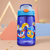 contigo 【精品版】康迪克儿童吸管水杯塑料杯学生防漏运动水杯水瓶400ml 章鱼船长400ml