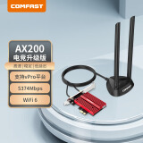 COMFAST AX200Plus+ WIFI6千兆无线网卡台式机电脑内置PCIE接口无线WIFI信号接收器+蓝牙5.2