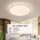 雷士（NVC）led吸顶灯水晶卧室灯灯具简约现代轻奢风客厅碧月满天星 【碧玉圆】24瓦39cm三色