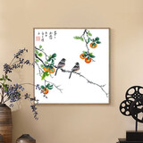 春天十字绣客厅新款小件手工自己绣中式花鸟系列卧室书房古典小幅 埃及长绒棉线6463 尺寸50*50cm