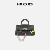 Hxxxxs曾梦雪同款原创水洗朋克牛仔包单肩女士包包女包斜挎包送女友礼物 小号（水洗牛仔）礼盒+手表+丝巾