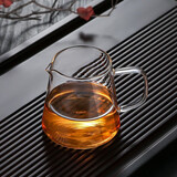 公道杯玻璃泡茶杯茶水分离公杯茶漏一体套装耐高温茶海过滤茶具 500ml基础款透明把手