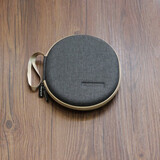 丰帆（FengFan）项圈挂脖式蓝牙耳机包收纳盒 适用JBL/小米/华为/漫步者W280NB 深灰牛仔布小号(绒面内衬)