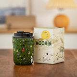 同合芬兰Moomin姆明保温杯女可爱高颜值不锈钢便携随行咖啡杯水杯 深绿葡萄保温咖啡杯 260ml