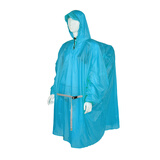 沃森斯户外登山雨衣超轻徒步男女通用旅游雨披背包防雨罩便携式长款雨服 超轻 硅胶面料 蓝色 XL