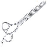 鋼夫 钢夫日本理发剪刀美发剪刀平剪牙剪套装理发工具专业剪发剪刀打薄剪发型师专用理发器 6英寸牙剪 V齿去发量20-25 GF3-630