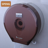 SPENG酒店纸巾盒卫生间大卷纸盒公共厕所大盘卷筒免打孔家用卷纸置物架 松香褐   