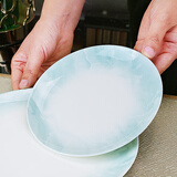 国玥景德镇骨瓷碗具家用陶瓷餐具整套釉下彩碗筷创意米饭碗具吃面大碗 云锦万里6英寸骨碟1个