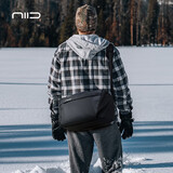 NIID 原创大容量健身包短途旅行包行李袋H1 手提斜挎可无缝切换 碳纤纹黑（大号）/不含配件