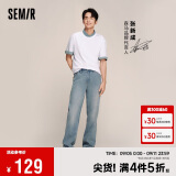 森马（Semir）[张新成同款]森柔牛仔牛仔裤男24夏季直筒裤男裤裤子109324124103