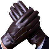 语莀滑雪手套男士冬天加绒加厚棉保暖学生防风冬季防水防寒棉手套迷彩 推荐皮革男款加绒触屏 一双