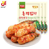 韩食府萝卜泡菜 韩国泡菜 青年萝卜白萝卜延边泡萝卜下饭菜韩式风味 400g*3袋