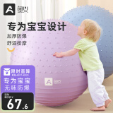 奥义 瑜伽球加厚防爆大龙球儿童婴儿感统训练球孕妇助产健身球 夕雾紫75cm-按摩防爆无异味