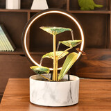 天通泰流水喷泉风水轮招财摆件客厅办公室桌面电视柜循环水景观乔迁送礼 小号款三（可换USB接头）