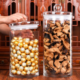 聚好四季广口玻璃茶叶罐特大号陈皮储存罐专用小青柑花胶鱼胶密封罐展示瓶 20升装【直径25cm/高白玻璃】