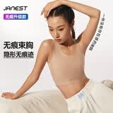 简态（Janest）Janest/简态无痕束胸衣帅t运动内衣女薄款大胸显小超平胸神器塑胸 【无痕升级款】粉底肤 L(106-120斤)上胸围86-90cm