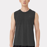 Keep男士无袖运动背心速干透气短袖T恤运动跑步短袖健身训练背心夏 黑花灰 M