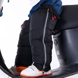 曼迪卡威（Mdikawe） 儿童护膝保暖电动车防风护膝冬季摩托车保暖骑行防寒挡风护腿 【黑色加厚棉/内黄金绒/外防水/束带调节】40CM 2只装 均码