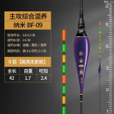 芦王 夜光漂水无影超亮纳米高灵敏电子浮漂鲫鱼漂全套醒目夜钓鲤鱼漂 BF-09吃铅2.4克（均号3支装） 均号三支装