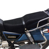 顺越适配豪爵太子GN125摩托车坐垫套防水防晒隔热皮革座套座包垫皮套 GN125坐包网[黑网] 1张