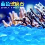 宝贝故事（BABY STORY）鱼缸造景石头 水晶石玻璃珠蓝色腰果石水族造景石底部砂石头 磨砂海蓝 20粒