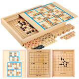 三格田（SANGTY）数独游戏玩具智儿童亲子四六九宫格木制飞行棋五子棋早教木制亲子 象棋2959）数独（420道题）
