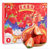 农家新语 丹东99红颜奶油草莓 28颗特大果龙年礼盒 新鲜水果 空运直达