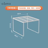 olevo橱柜衣柜分层隔板柜子分层架柜内置物架衣橱隔断鞋柜隔板铁艺 旗舰款-长39宽44高30.5cm