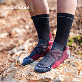 SMARTWOOL徒步轻量减震中筒袜户外美利奴羊毛袜运动袜登山袜1614 木炭黑003 L（适合脚码42-45）