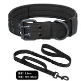 DidogPet狗项圈大型犬狗脖圈中型犬训练户外猛犬宠物项圈弹力绳狗绳牵引绳 黑色项圈+弹力绳 L-建议体重45-65斤