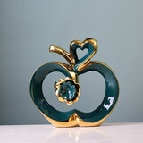 福美林（FUMEILIN）现代轻奢软装摆件家居客厅电视柜酒柜创意装饰品欧式玄关陶瓷摆件 心苹【大号】