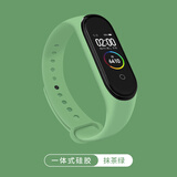 简苏 小米手环4/5/6腕带3nfc版表带冰川透明硅胶智能运动替换带印花三四代卡通创意可爱个性潮六代 抹茶绿色 小米手环6腕带（NFC版通用）