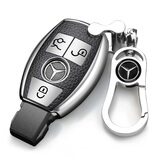 道马奔驰ML350钥匙套ML320/ml500/ML400老款GL级GLK300/260车包扣男女 A款极光银【套+钥匙扣】