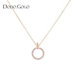 DODOGOGO网红小众设计感项链女潮夏季韩版锁骨链气质森系短款颈链七夕礼物 玫瑰金项链