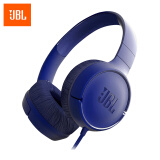JBL TUNE 500 头戴式有线耳机耳麦 运动耳机+游戏耳机 石墨蓝