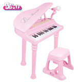 BAOLI宝丽儿童电子琴玩具宝宝带话筒麦克风3-6岁音乐启蒙钢琴朗朗之声粉色早教初学男孩女孩玩具儿童小孩孩子生日礼物