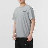 阿迪达斯 （adidas）棉夏简约男装运动半袖时尚潮流T恤  灰 L