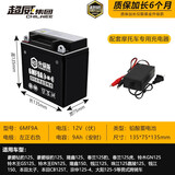 超威（CHILWEE）摩托车电瓶12v9ah男士跨骑车蓄电池12N9-4B-1钻豹太子铃木王 超威黑金升级款电池6MF9A+充电器