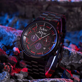 幸运石Fate联名手表二次元动漫周边saber alter黑呆骑士王学生防水表 侵蚀黑铠六针石英手表 三度防水 一年保固