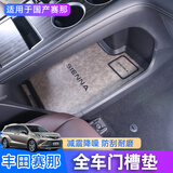 今品 适用于21-25款国产丰田赛那门槽垫中控水杯垫塞纳内饰防滑储物垫 【塞纳】中控下层垫/星空灰/3片装