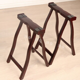 京韵古筝架子古筝A支架纯实木古筝架子腿古筝A字架A型架古筝脚架定制 紫檀色(一对价格)